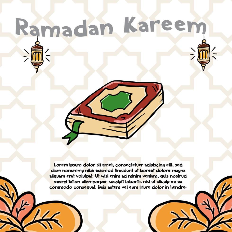 Ramadan kareem gratuit vecteur illustration avec Contexte islamique