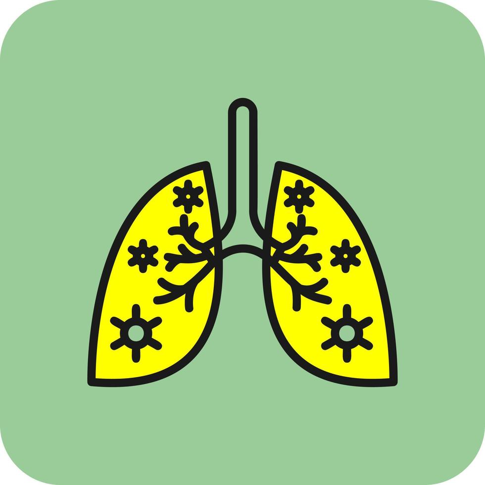 conception d'icône de vecteur d'infection des poumons