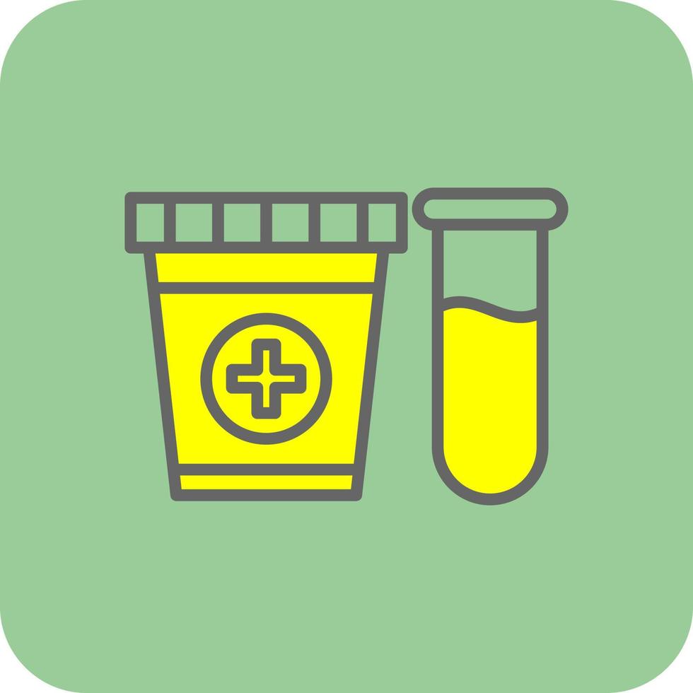 conception d'icône de vecteur de test d'urine