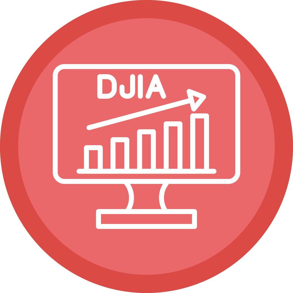 conception d'icône vectorielle djia vecteur