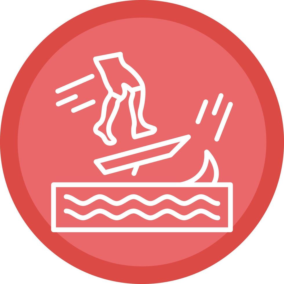 conception d'icône de vecteur de skimboard
