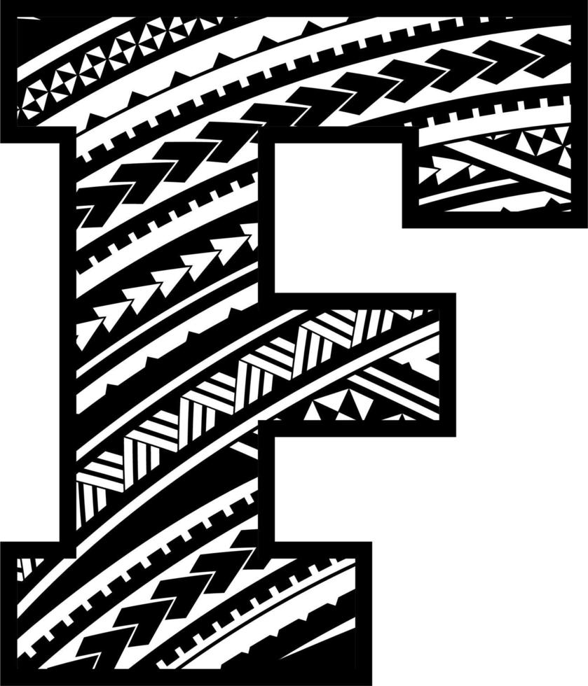 maori mandala Anglais alphabet des lettres vecteur