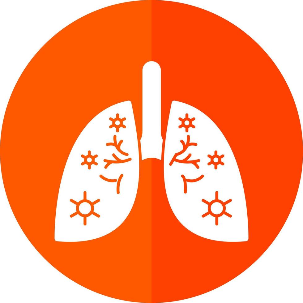 conception d'icône de vecteur d'infection des poumons