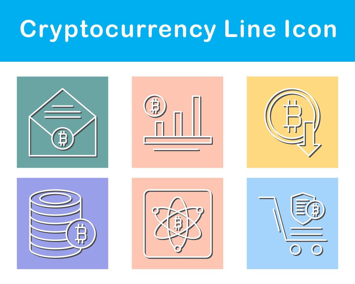 bitcoin et crypto-monnaie vecteur icône ensemble