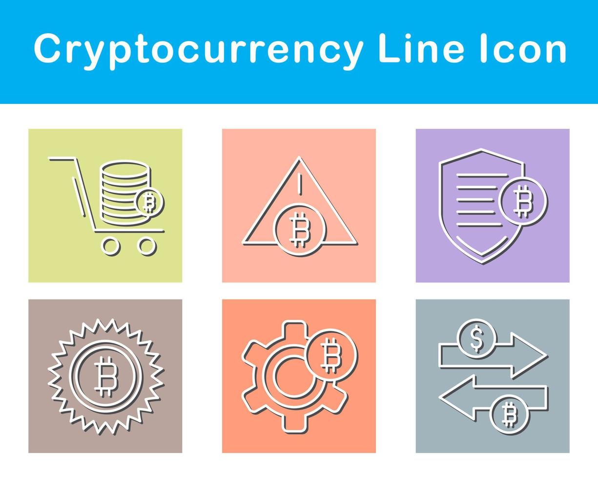 bitcoin et crypto-monnaie vecteur icône ensemble