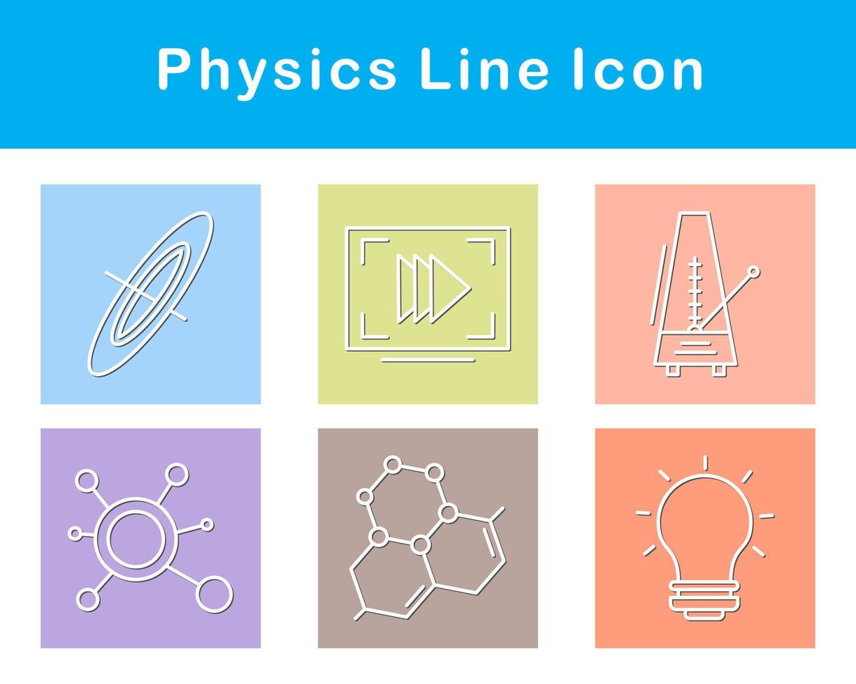 la physique vecteur icône ensemble