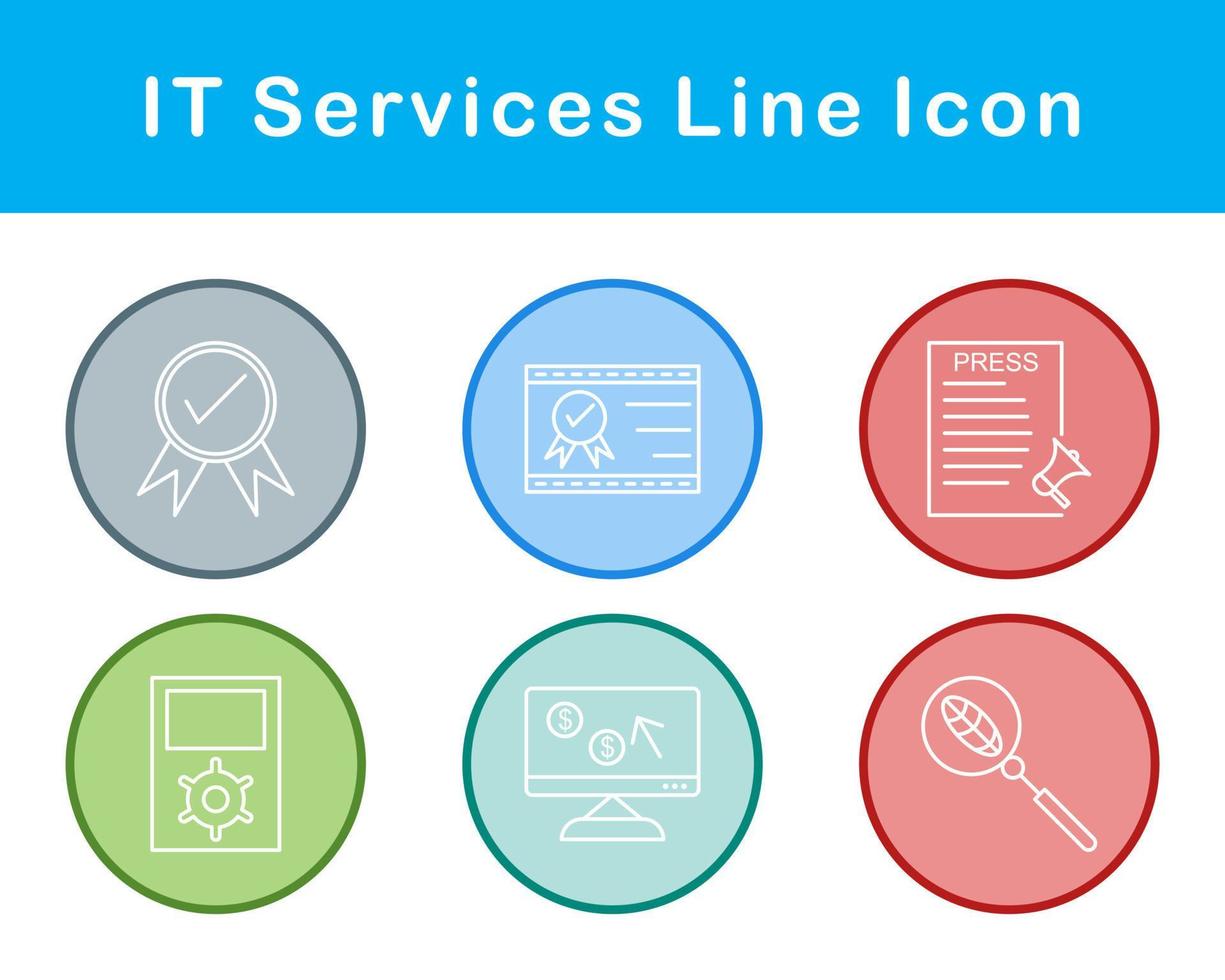 il prestations de service vecteur icône ensemble