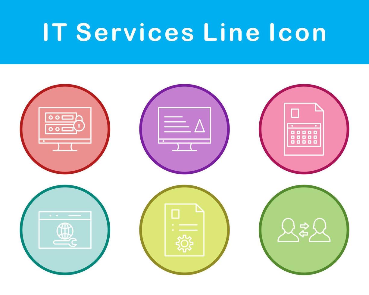 il prestations de service vecteur icône ensemble