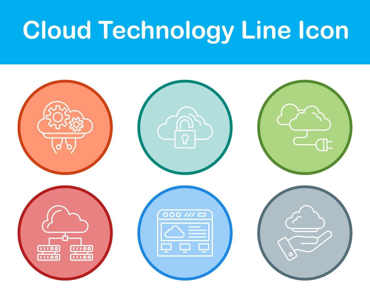 nuage La technologie vecteur icône ensemble