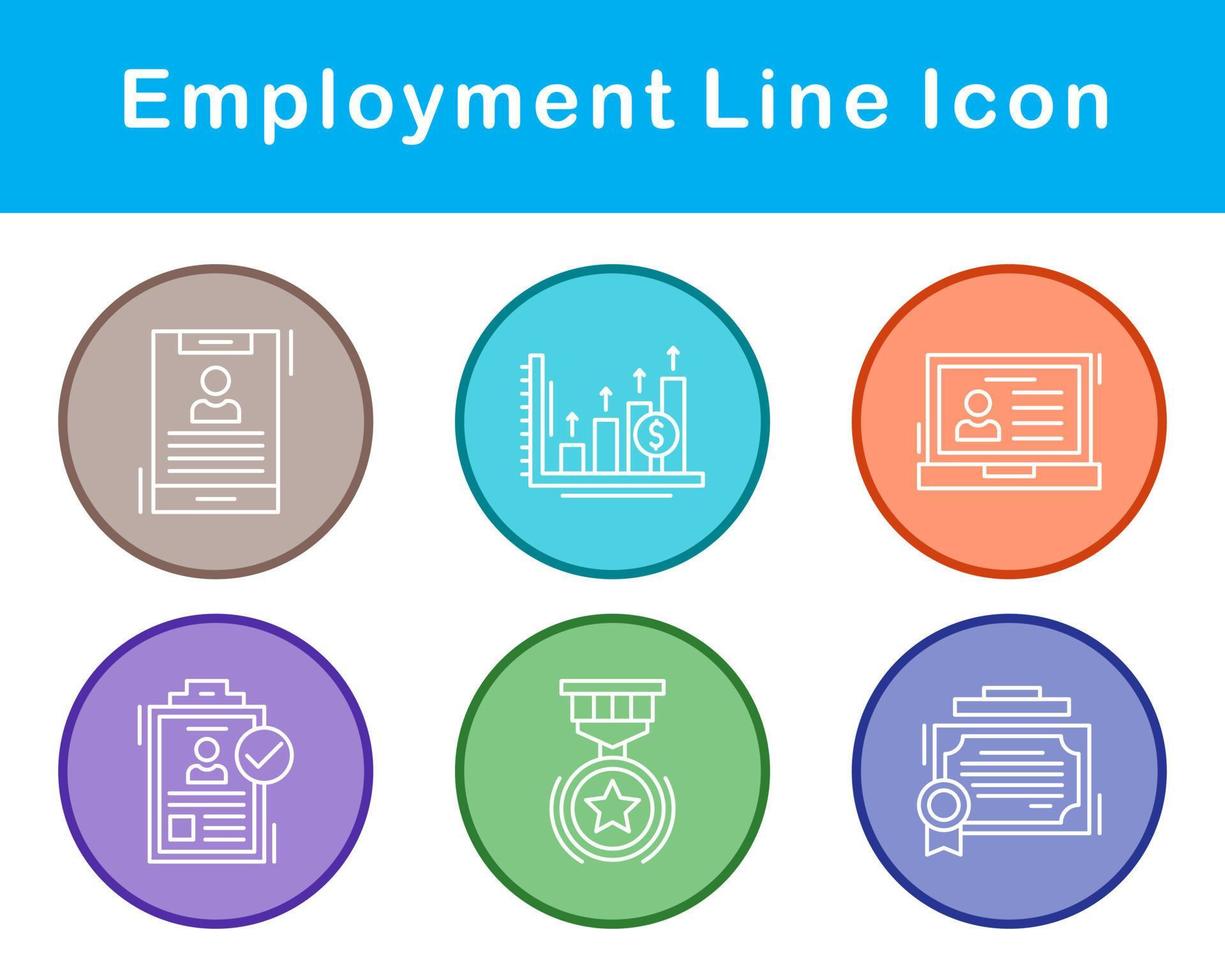 emploi vecteur icône ensemble