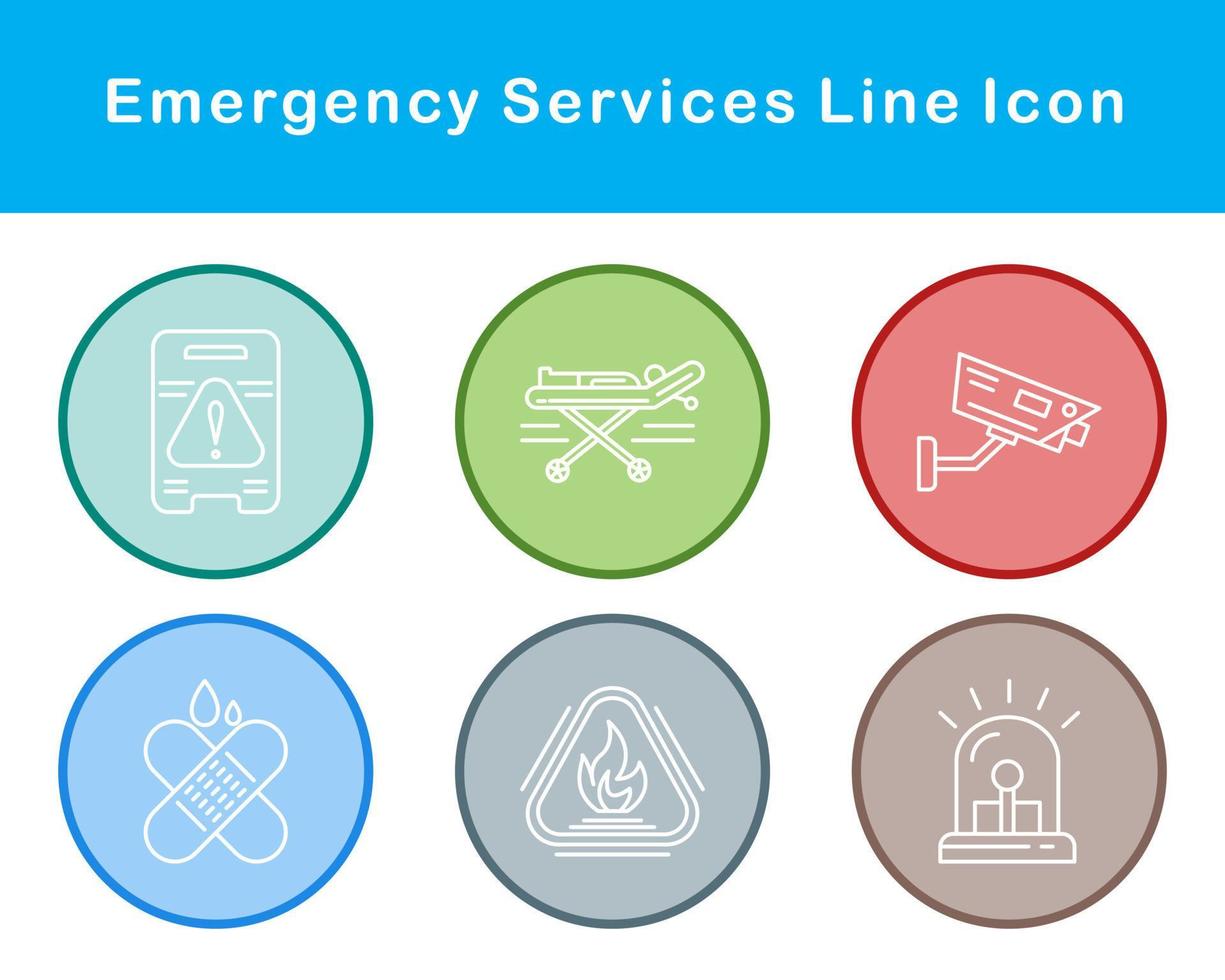 urgence prestations de service vecteur icône ensemble