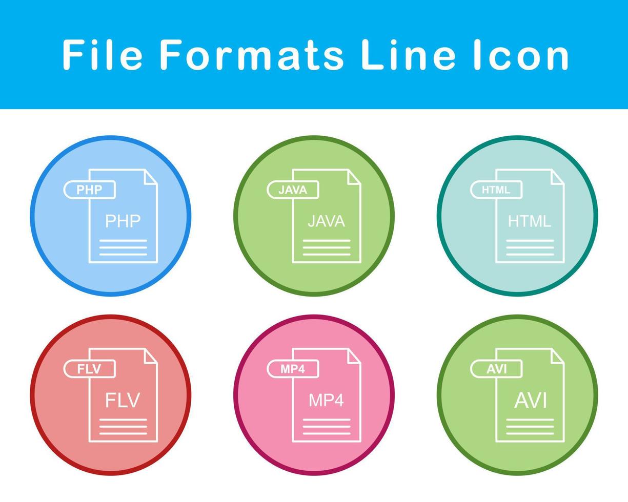 fichier les formats vecteur icône ensemble