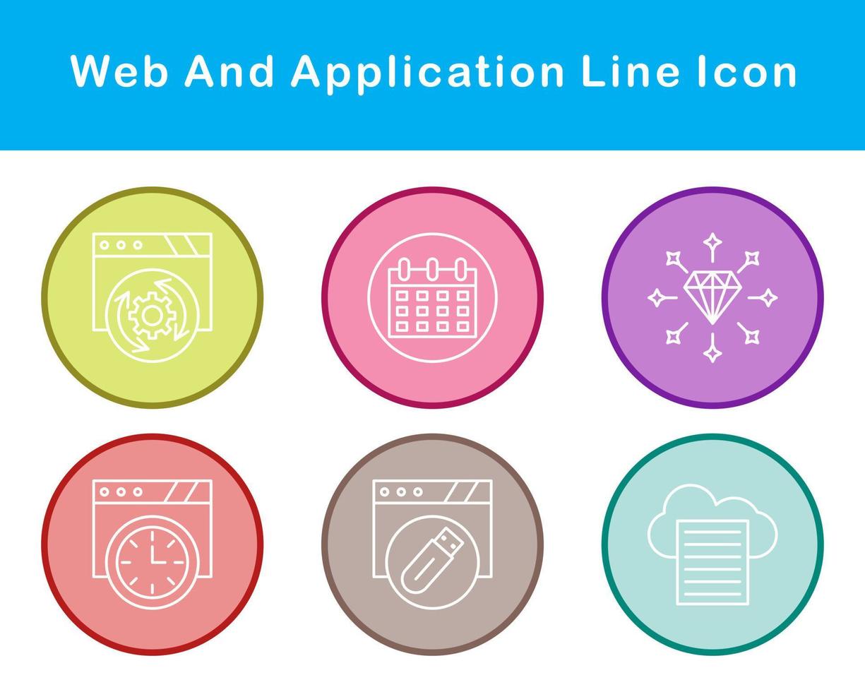 la toile et application vecteur icône ensemble