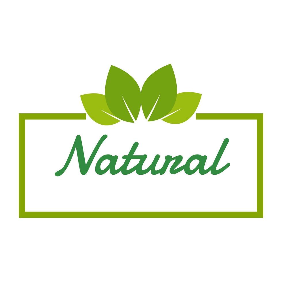 icône de feuille verte logo vert nature eco carré isolé sur fond blanc. vecteur
