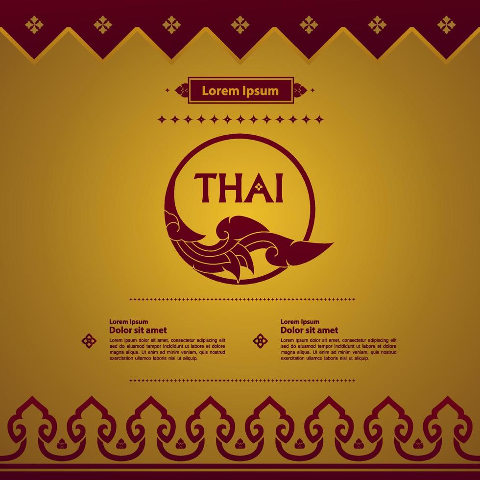 thaïlandais les arts élément pour thaïlandais graphique conception vecteur illustration.