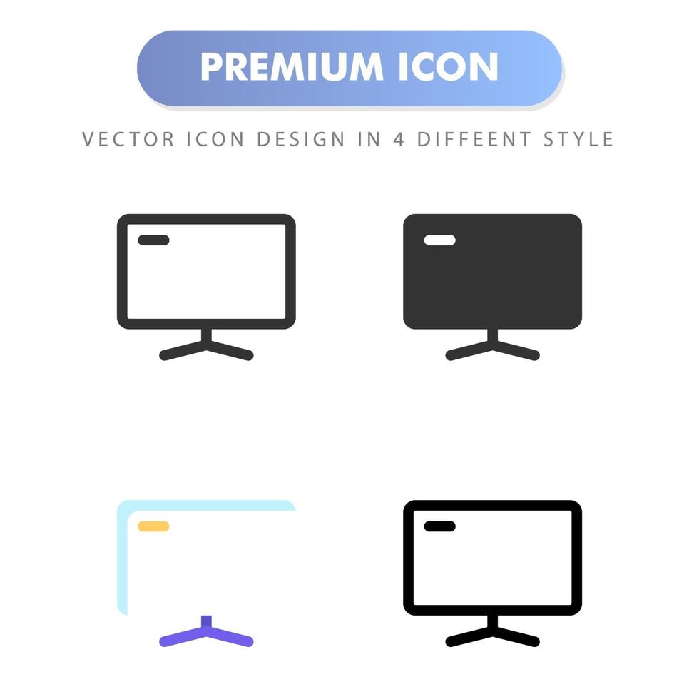 icône de télévision intelligente pour la conception de votre site Web, logo, application, interface utilisateur. illustration graphique vectorielle et trait modifiable. conception d'icône eps 10. vecteur