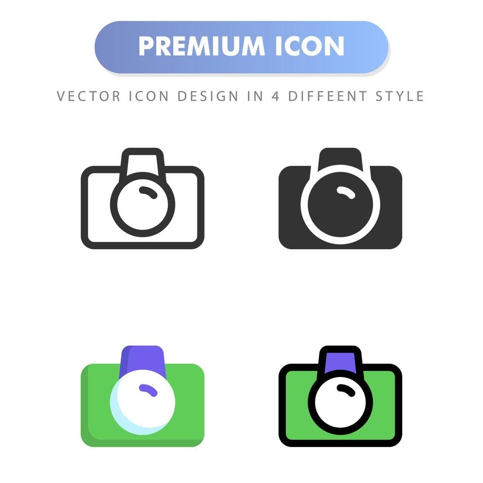 icône de caméra pour la conception de votre site Web, logo, application, interface utilisateur. illustration graphique vectorielle et trait modifiable. conception d'icône eps 10. vecteur