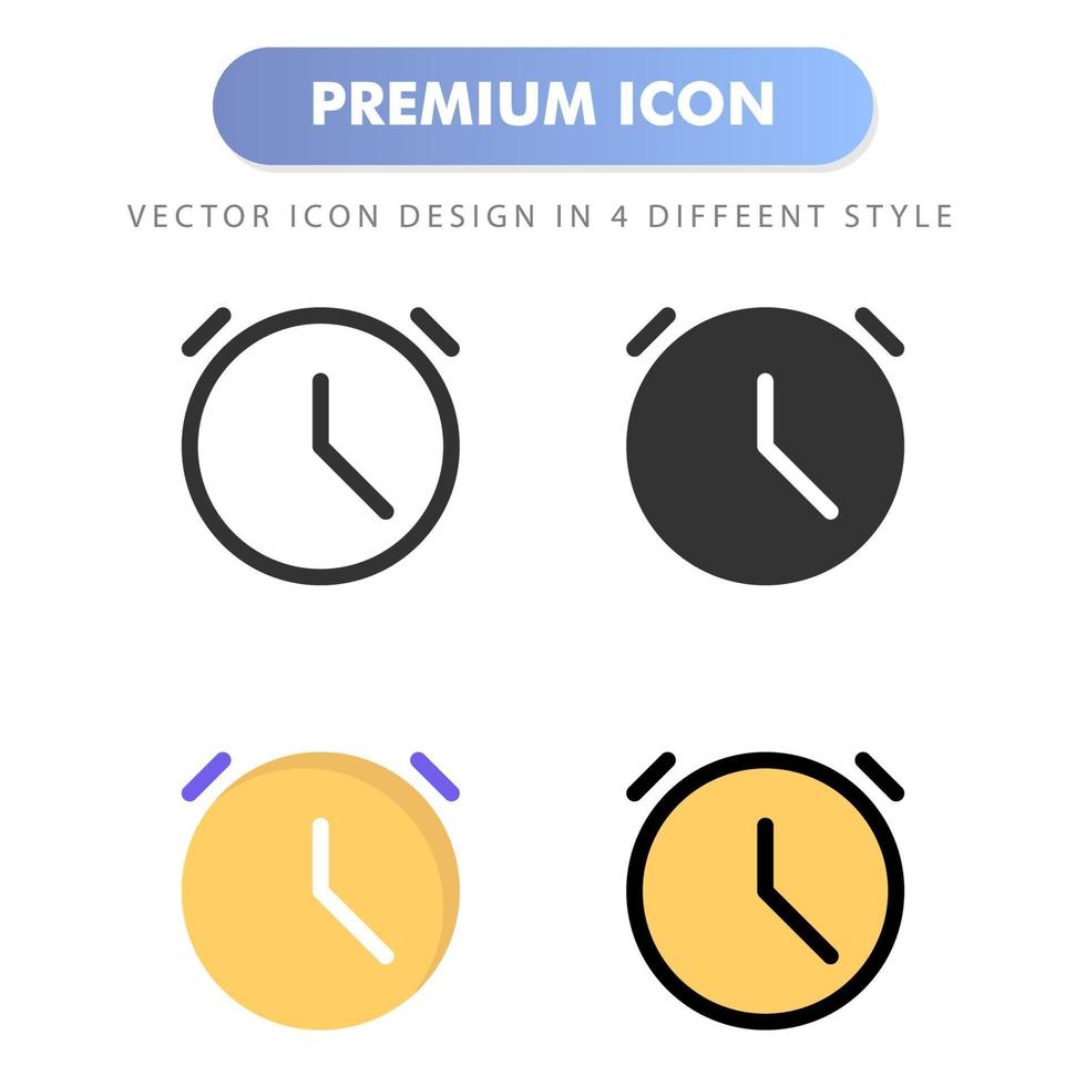 icône d'horloge pour la conception de votre site Web, logo, application, interface utilisateur. illustration graphique vectorielle et trait modifiable. conception d'icône eps 10. vecteur