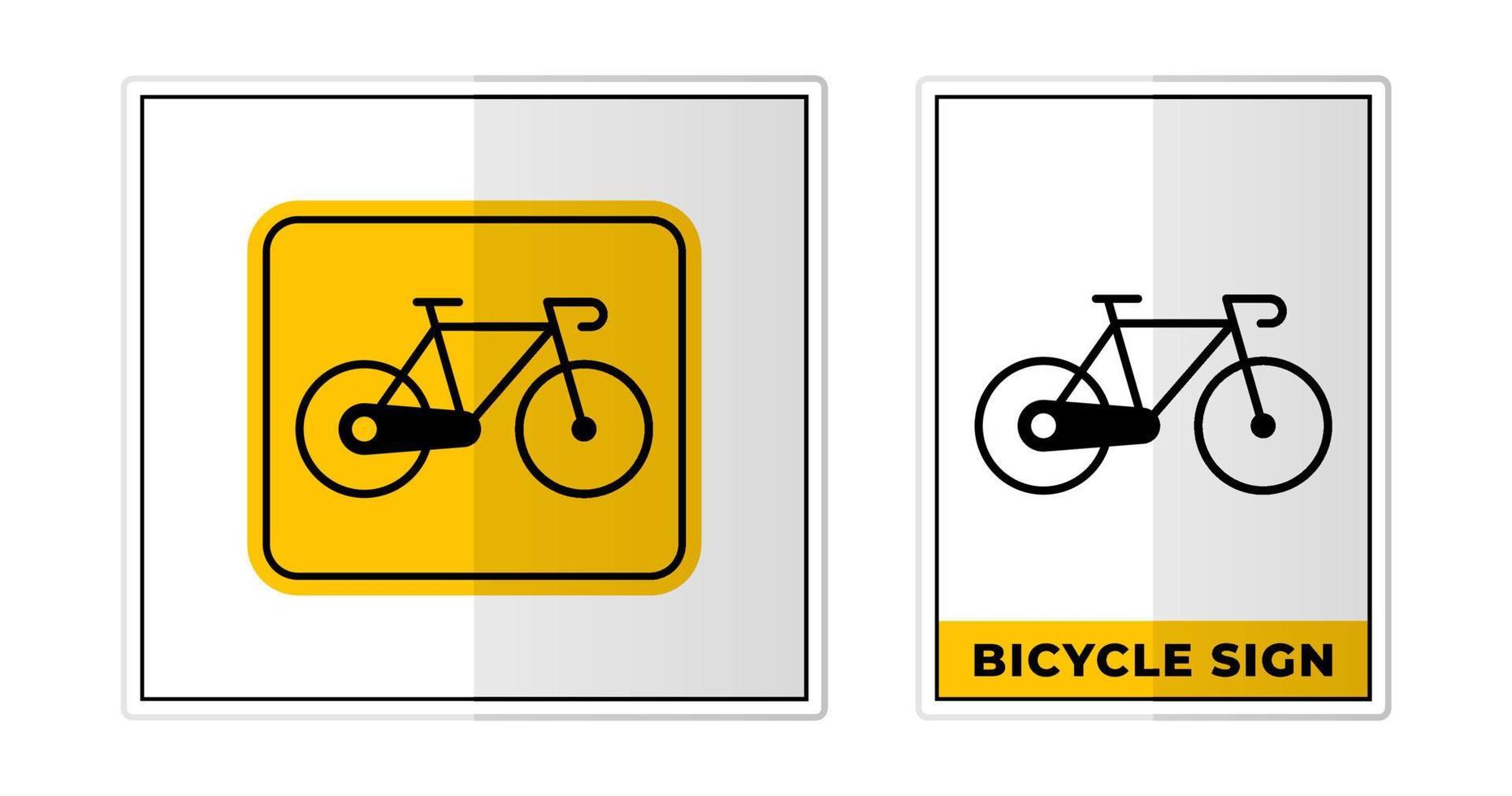 vélo signe étiquette symbole icône vecteur illustration