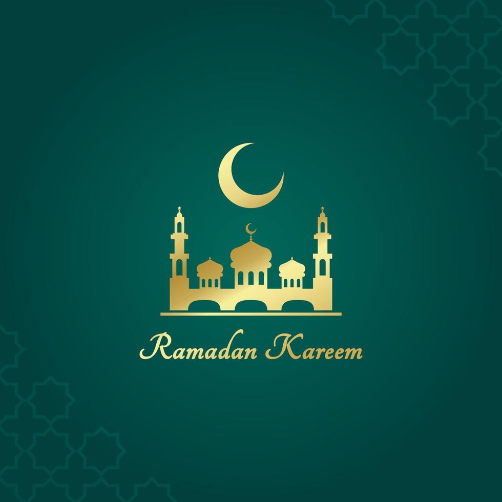 Ramadan kareem islamique salutation carte bannière pour célébrer musulman saint mois vecteur illustration