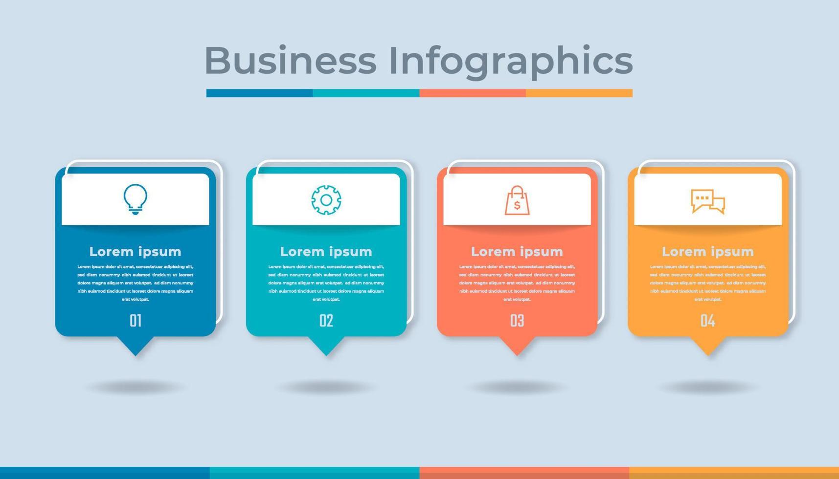 diagramme de processus de visualisation des données d'entreprise infographie de la chronologie. graphique de diagramme abstrait avec étapes, options vecteur