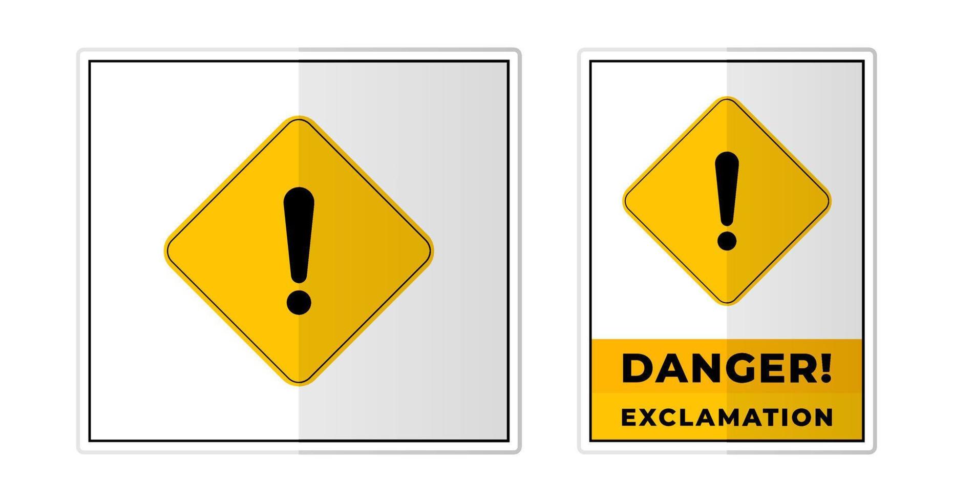 danger exclamation signe étiquette symbole icône vecteur illustration