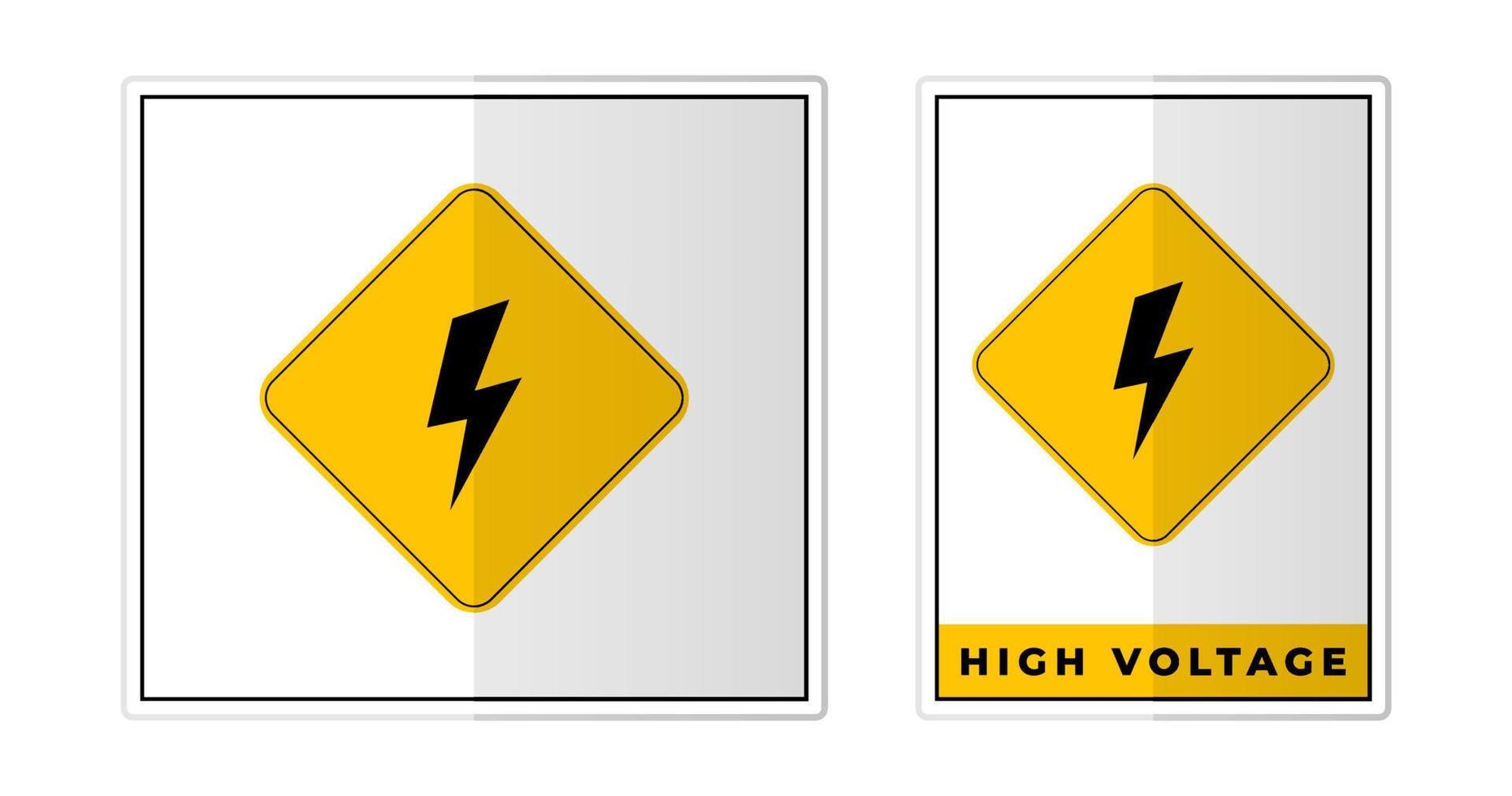 haute Tension signe étiquette symbole icône vecteur illustration