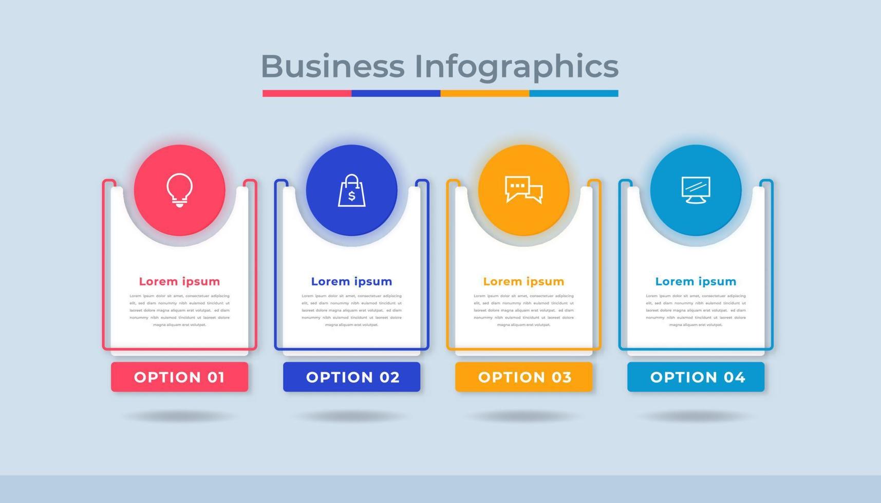 diagramme de processus de visualisation des données d'entreprise infographie de la chronologie. graphique de diagramme abstrait avec étapes, options vecteur