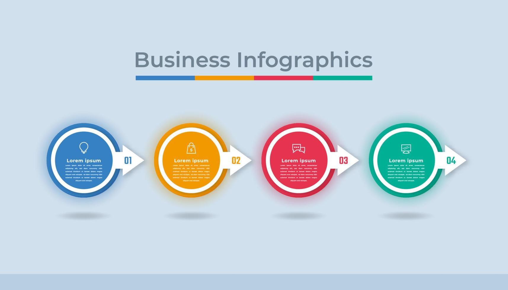 diagramme de processus de visualisation des données d'entreprise infographie de la chronologie. graphique de diagramme abstrait avec étapes, options vecteur