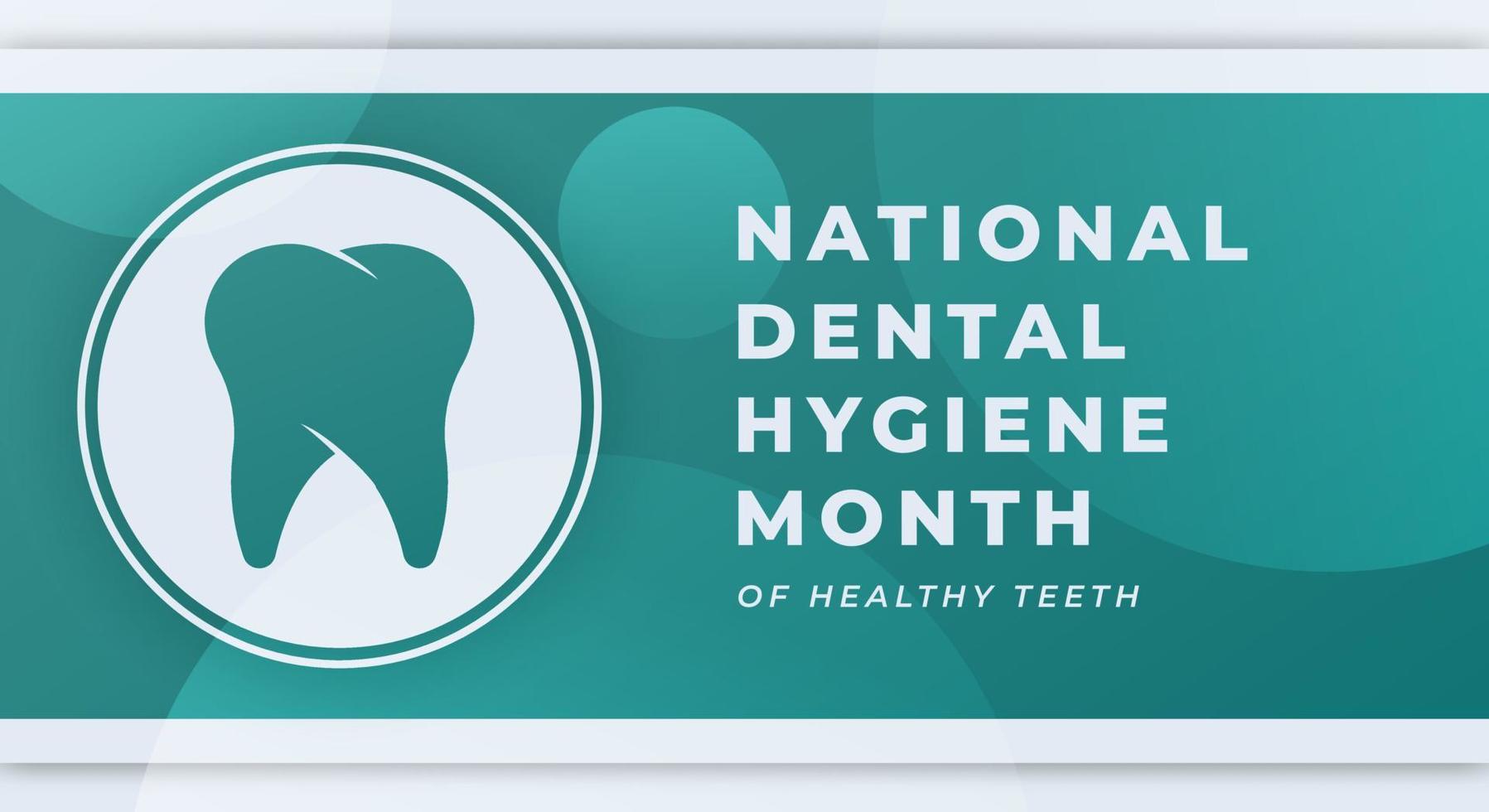 content nationale dentaire hygiène mois fête vecteur conception illustration pour arrière-plan, affiche, bannière, publicité, salutation carte