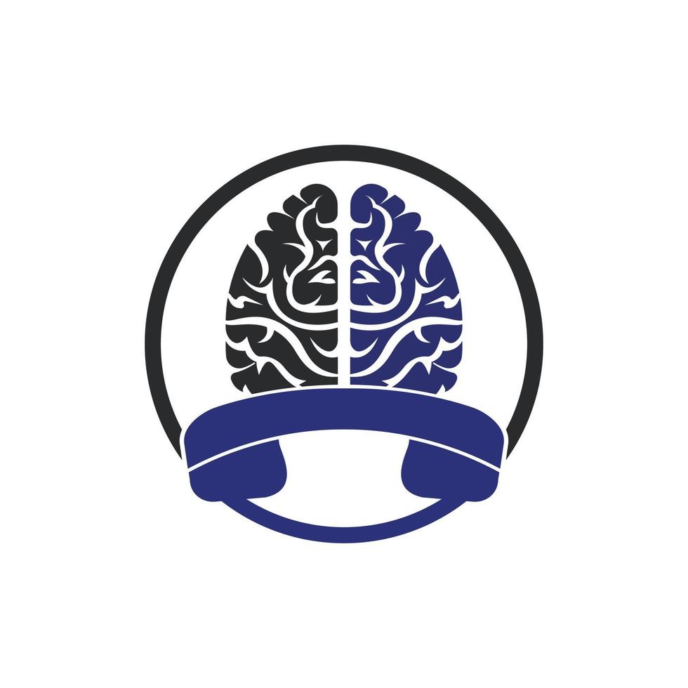 cerveau appel vecteur logo conception modèle.