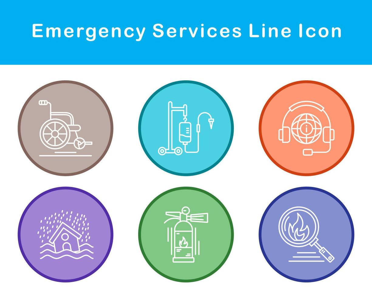 urgence prestations de service vecteur icône ensemble