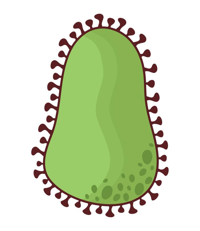 illustration de bactérie verte vecteur