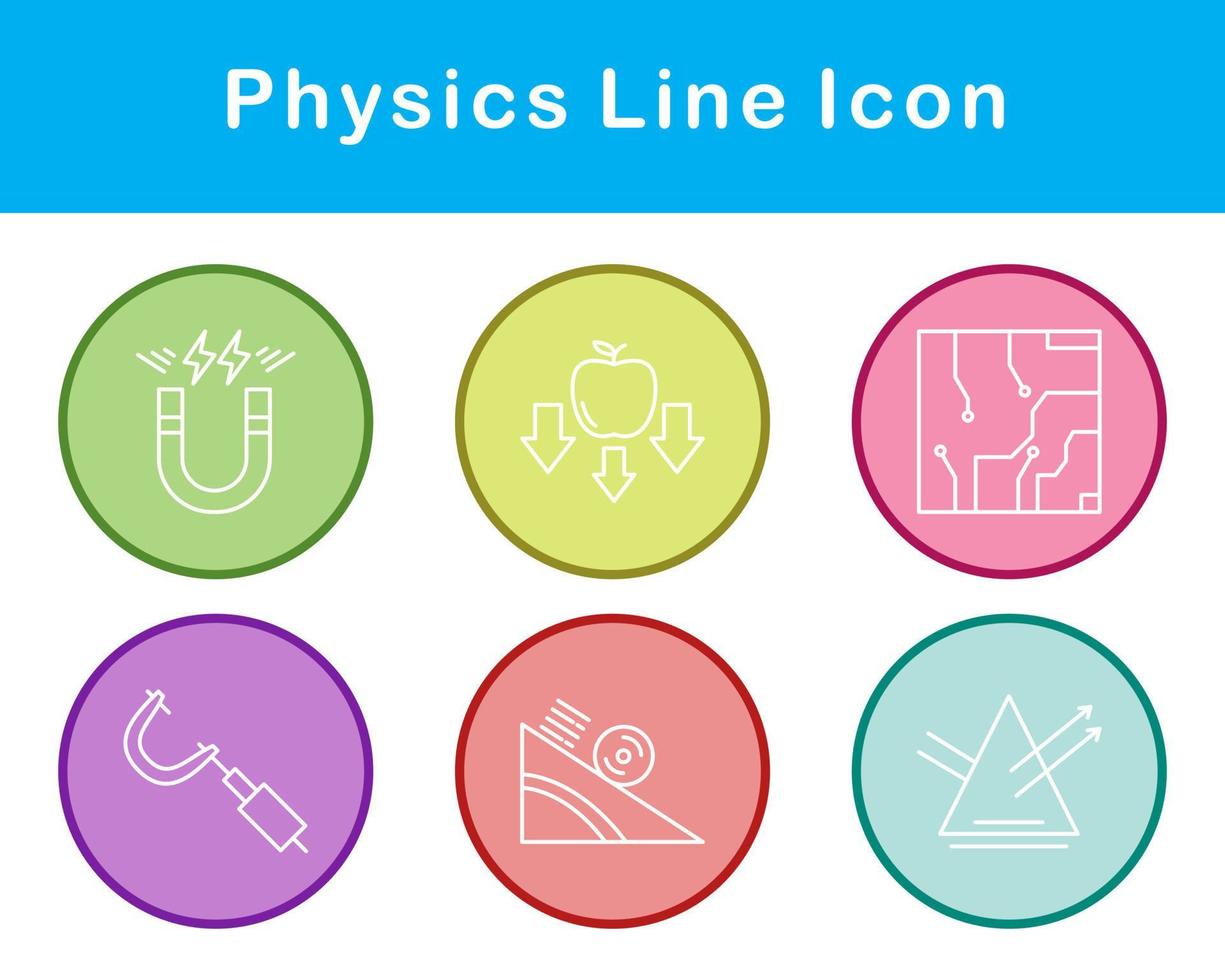 la physique vecteur icône ensemble