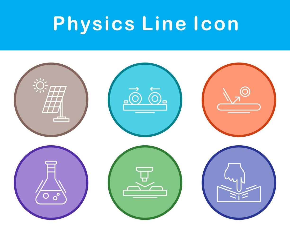 la physique vecteur icône ensemble