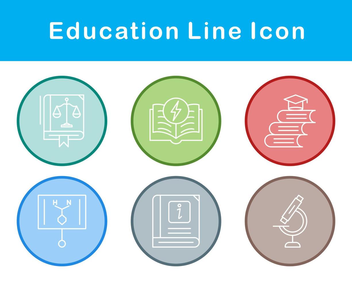 jeu d'icônes vectorielles de l'éducation vecteur