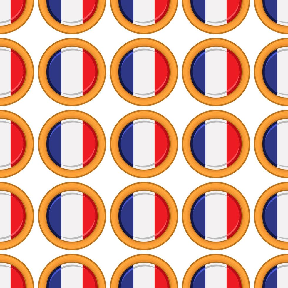 modèle biscuit avec drapeau pays France dans savoureux biscuit vecteur