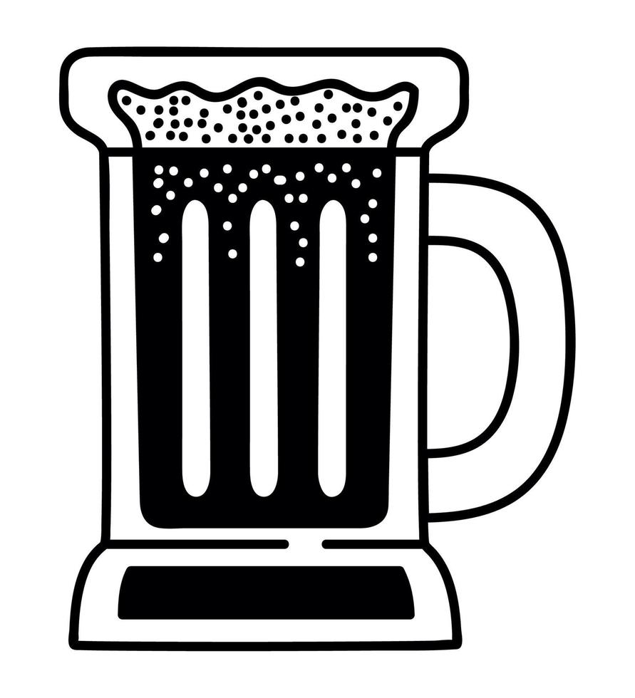 icône de verre à bière vecteur