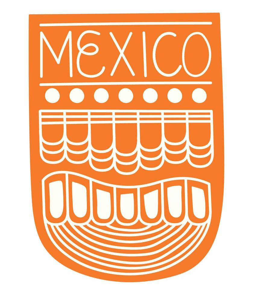 guirlande mexicaine orange vecteur