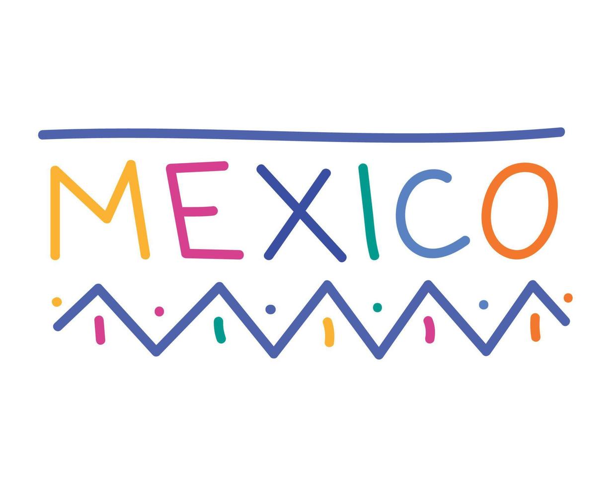 coloré Mexique citation vecteur