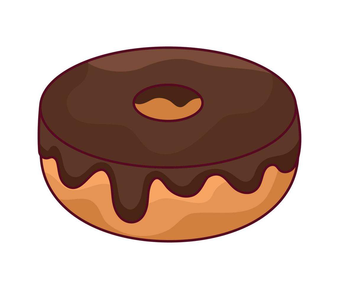 Chocolat Donut conception vecteur