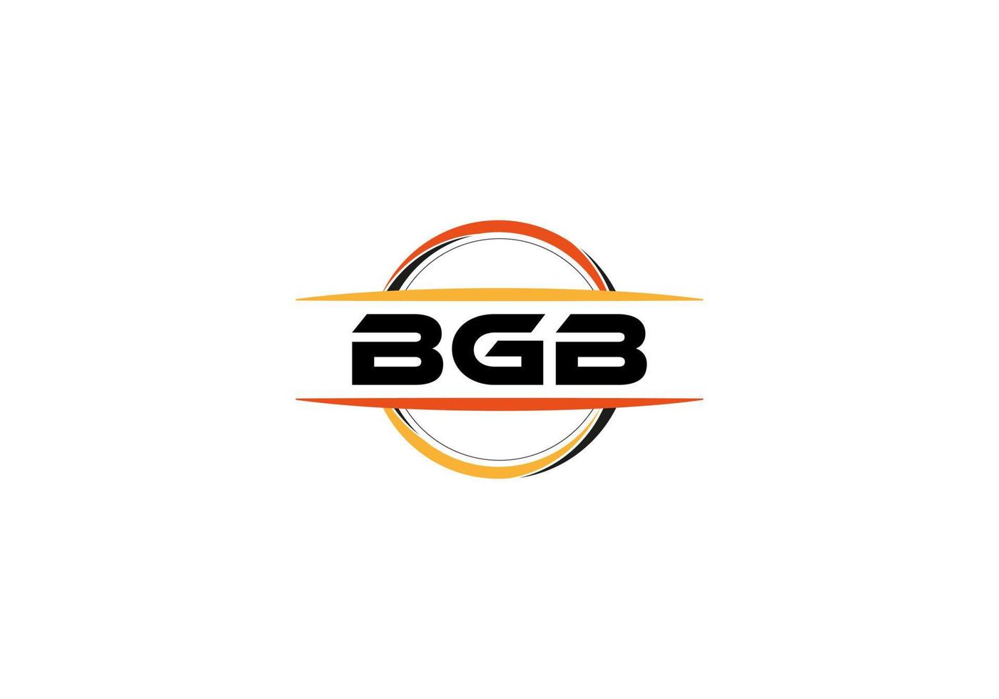 bgb lettre royalties ellipse forme logo. bgb brosse art logo. bgb logo pour une entreprise, entreprise, et commercial utiliser. vecteur