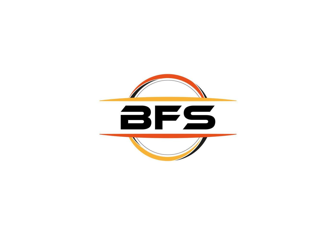 bfs lettre royalties ellipse forme logo. bfs brosse art logo. bfs logo pour une entreprise, entreprise, et commercial utiliser. vecteur