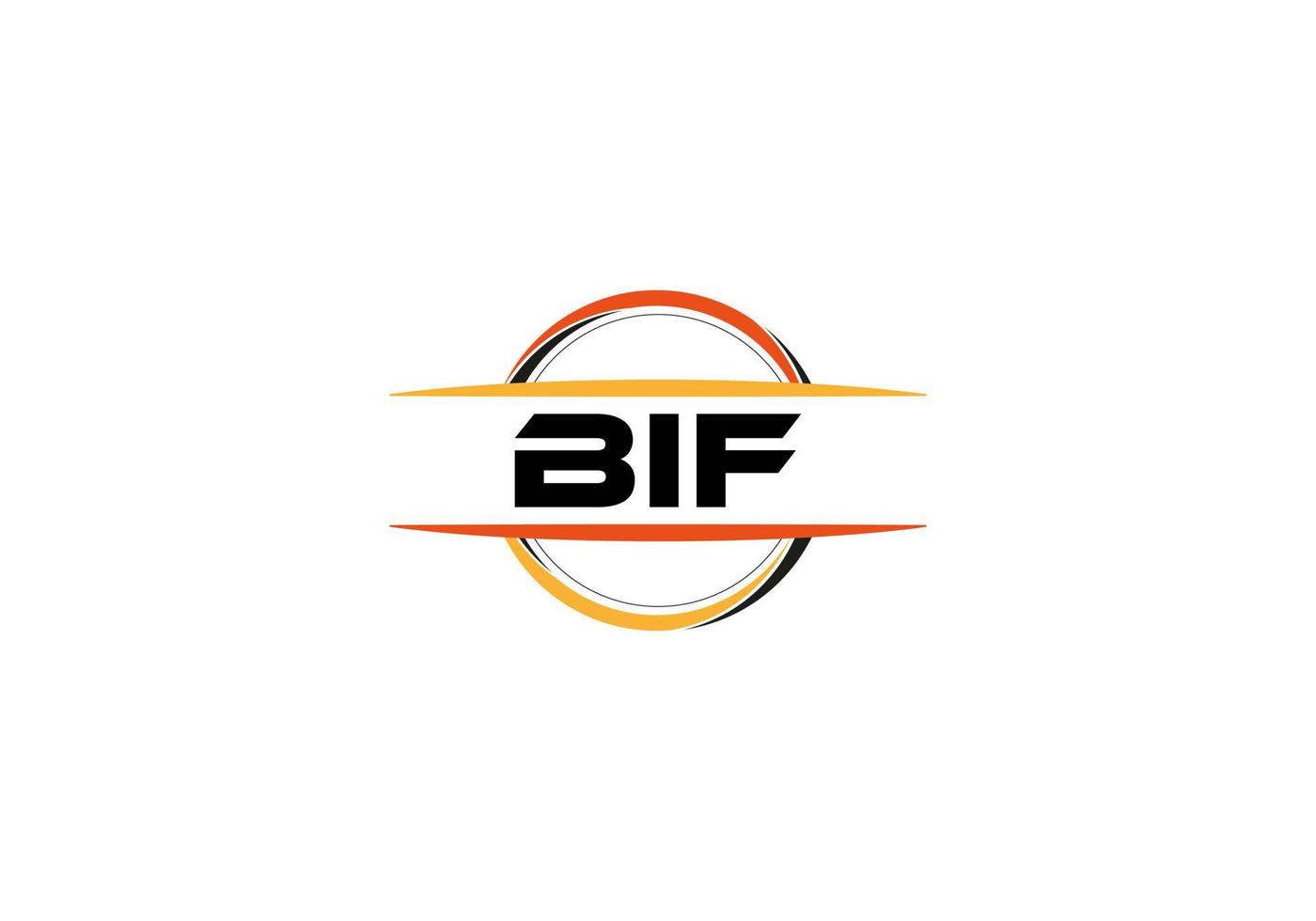 bif lettre royalties ellipse forme logo. bif brosse art logo. bif logo pour une entreprise, entreprise, et commercial utiliser. vecteur
