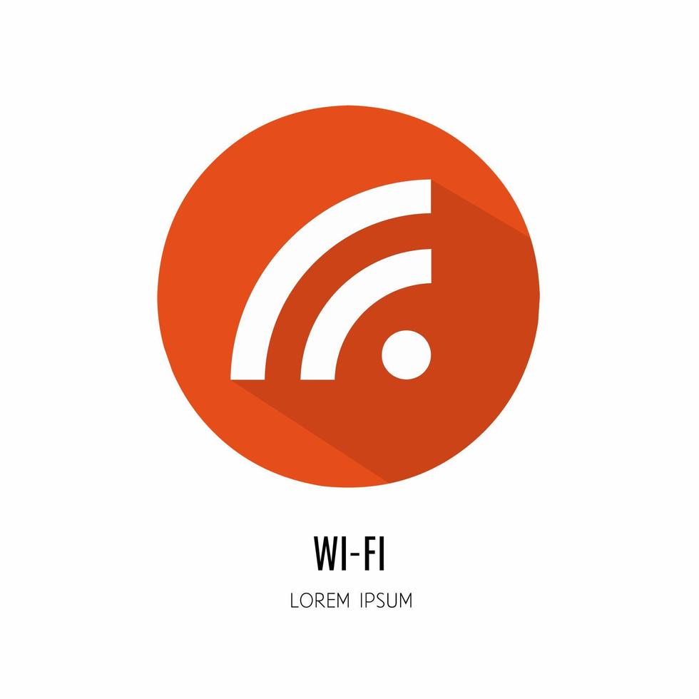 Wifi icône dans plat. logo pour entreprise. Stock vecteur. vecteur