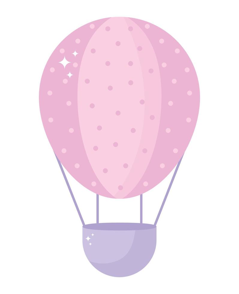 montgolfière rose vecteur