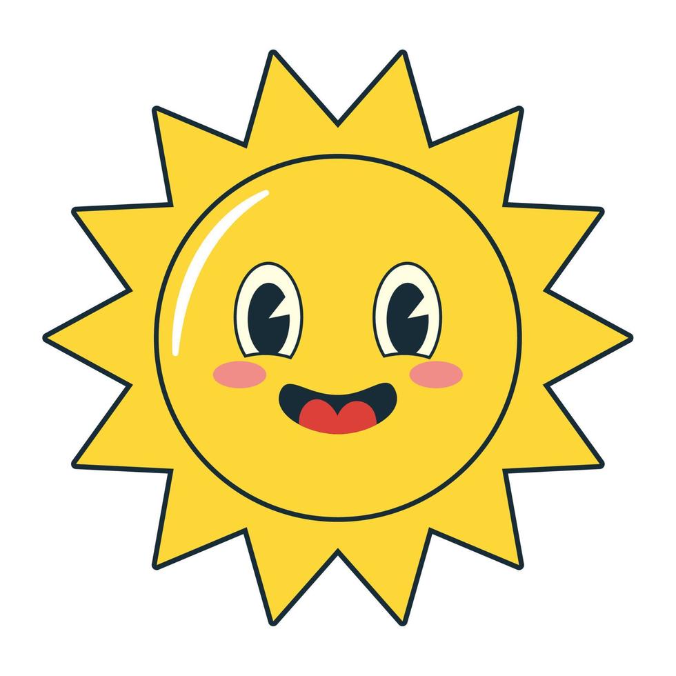 souriant Soleil conception vecteur