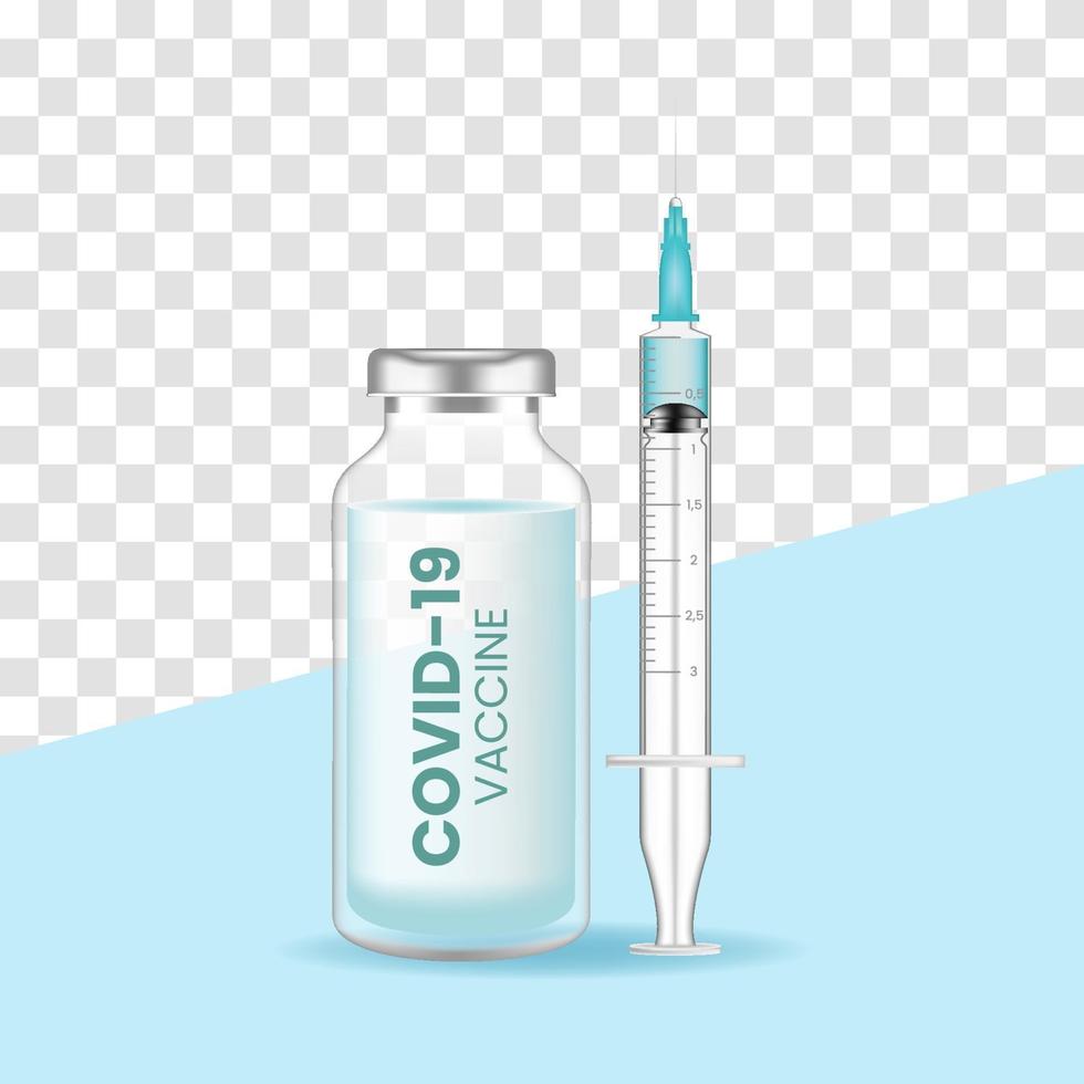 fond de vecteur de vaccin contre le coronavirus