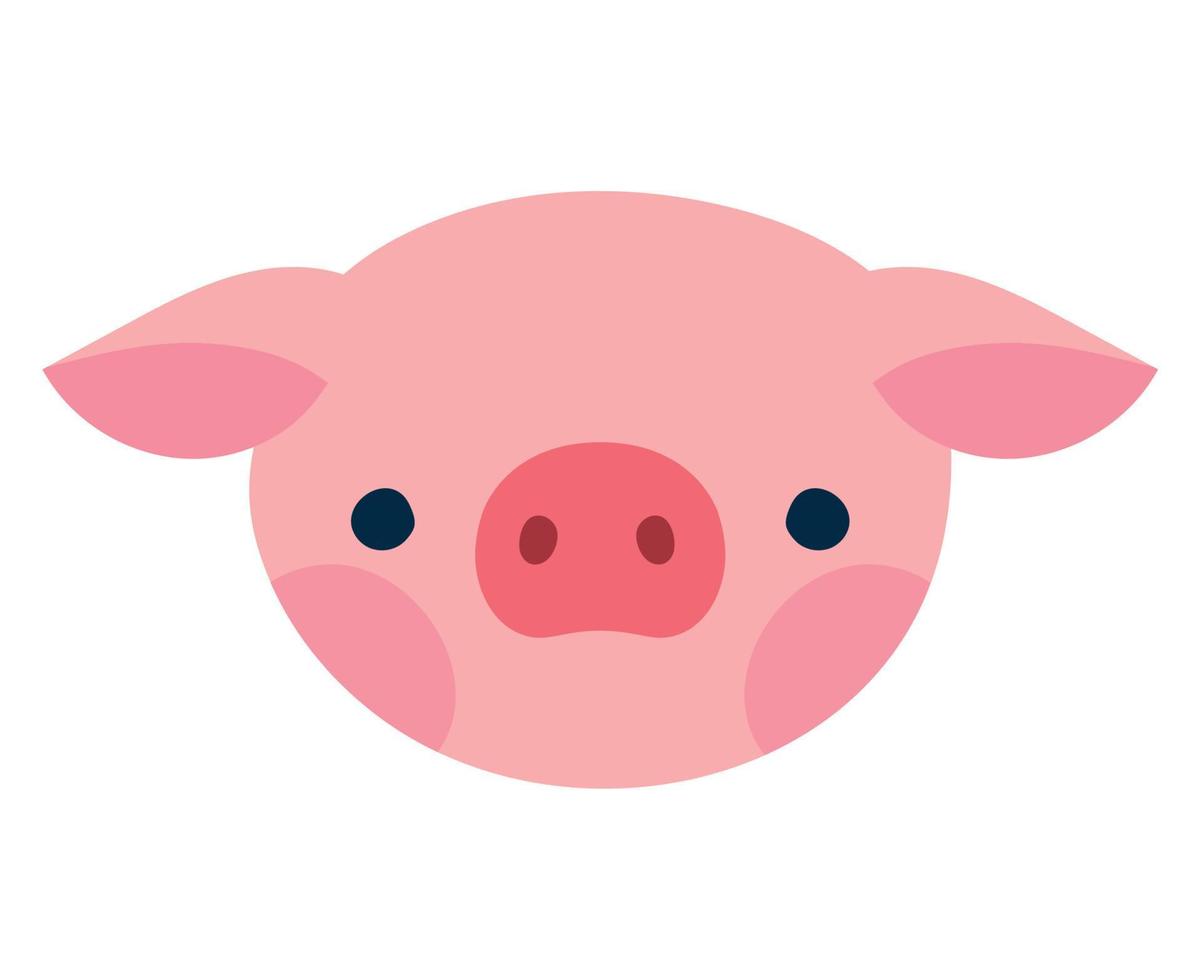 porc visage conception vecteur