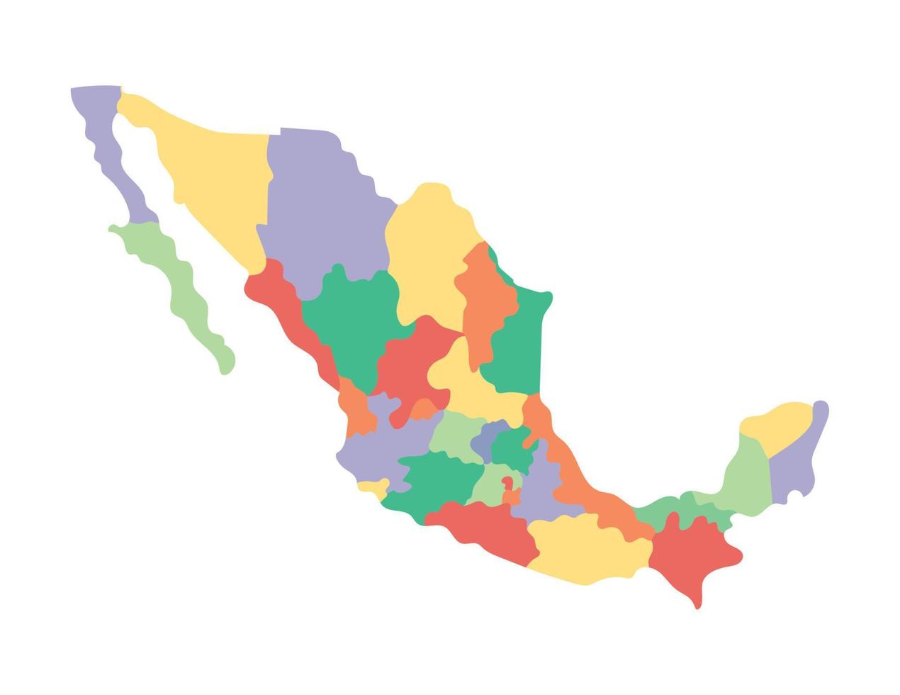 Mexique frontière carte vecteur